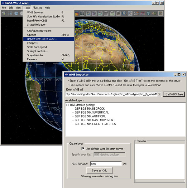 Adding available layers to the globe in .NET NASA World Wind