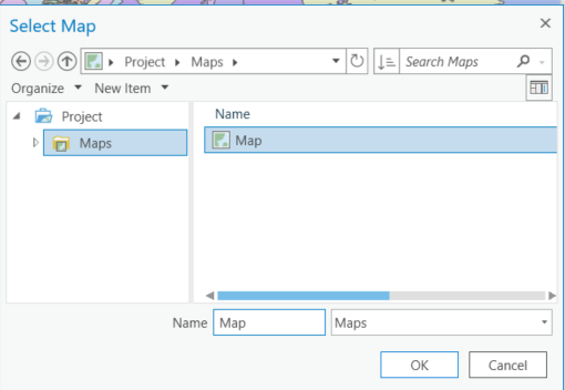Select the Map containing the layers you would like to publish