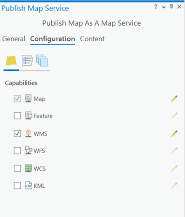 Publish Map Service - Configuration