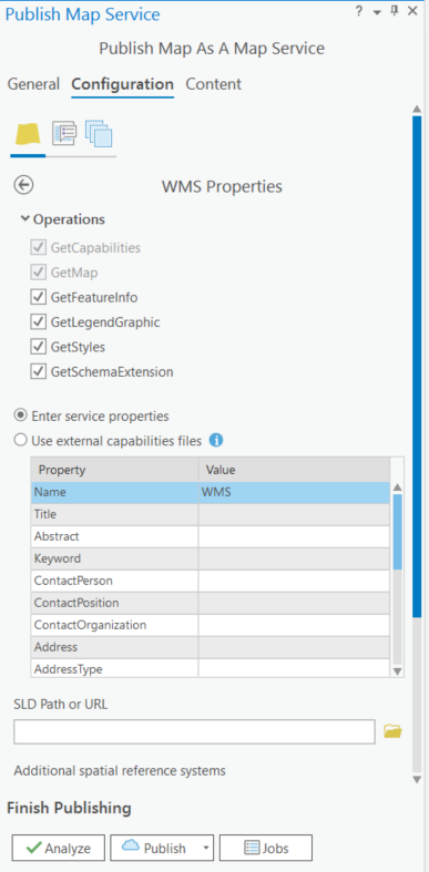 Adding a new WMS service in ArcGIS