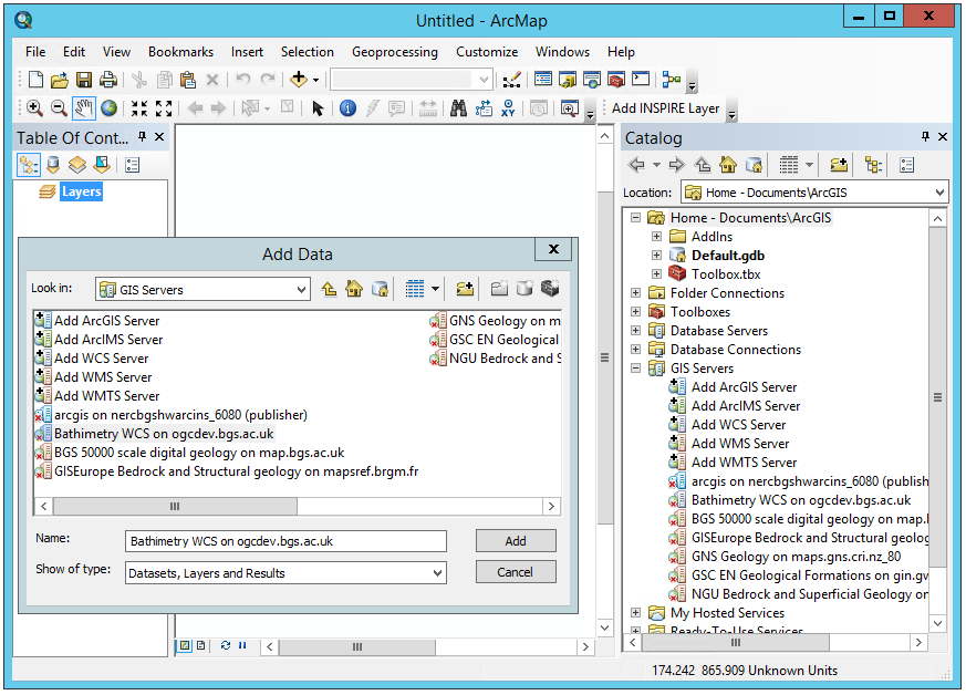 Adding data to ArcMap