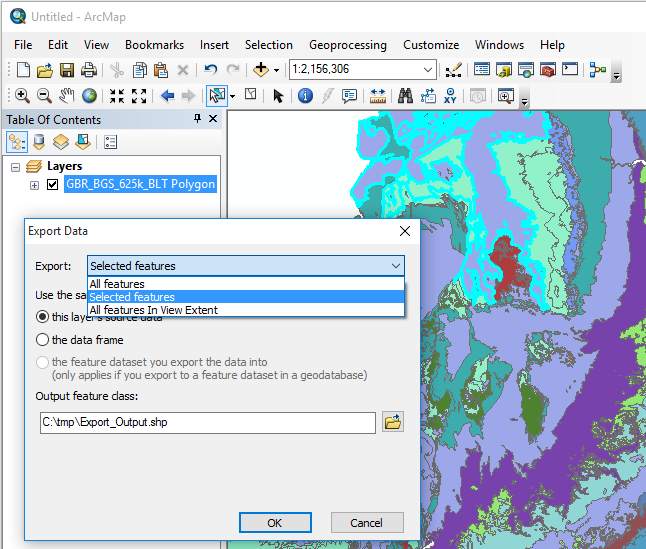 Exporting a WFS layer to a proprietary format in ArcMap