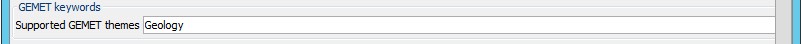 Inspire View properties: GEMET Keywords
