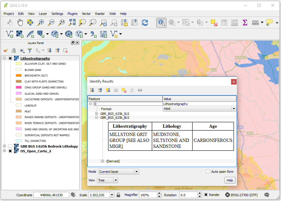 WMS feature identification