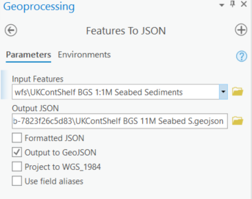 Exporting a WFS layer to GeoJSON format in ArcGIS Pro