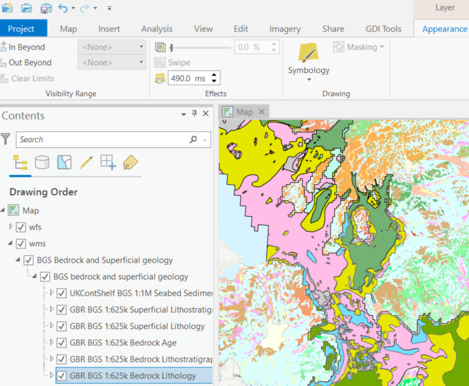 Viewing and editing layer legend via the Symbology tab in ArcGIS Pro